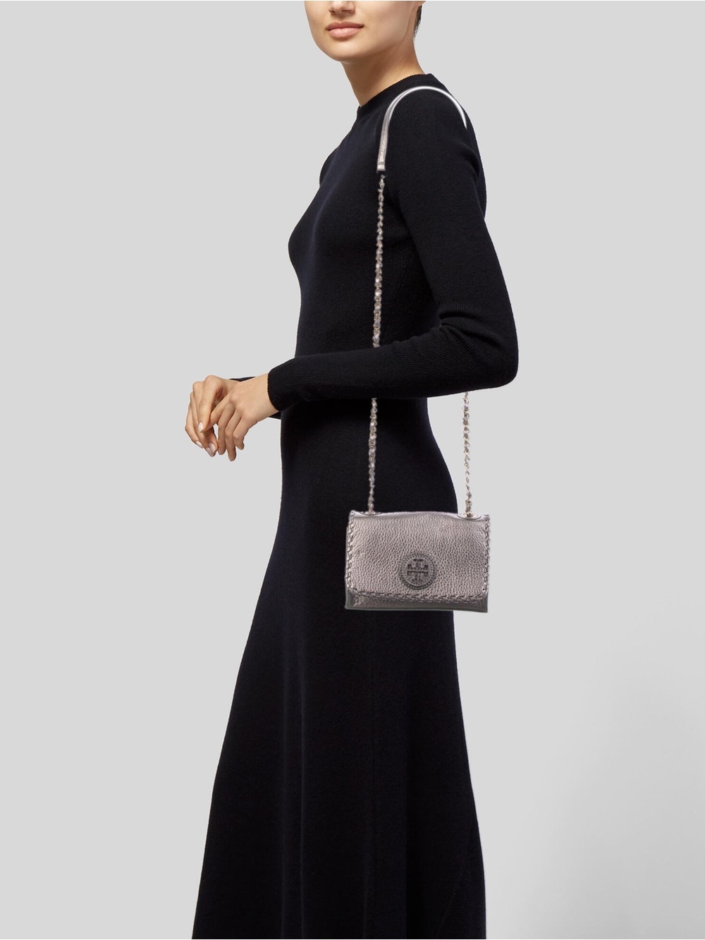 Tory Burch Marion Metallic Combo Crossbody Bag - Picture 10 of 10